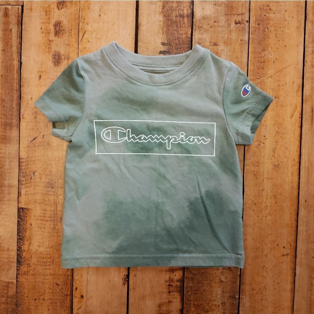Champion shirt green tie dye short sleeve shirt size 12 months boys girls unisex